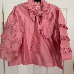 Elizabeth Wilson Pink Ruffled Top